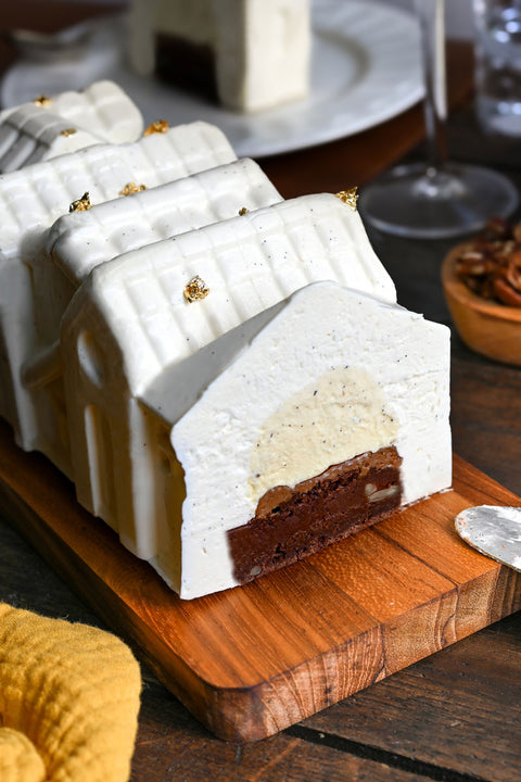 Bûche de Noël Vanilla Brownie