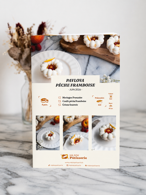 Recette Pavlova Pêche Framboise